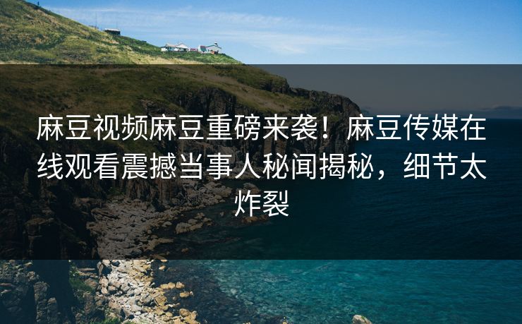 麻豆视频麻豆重磅来袭！麻豆传媒在线观看震撼当事人秘闻揭秘，细节太炸裂