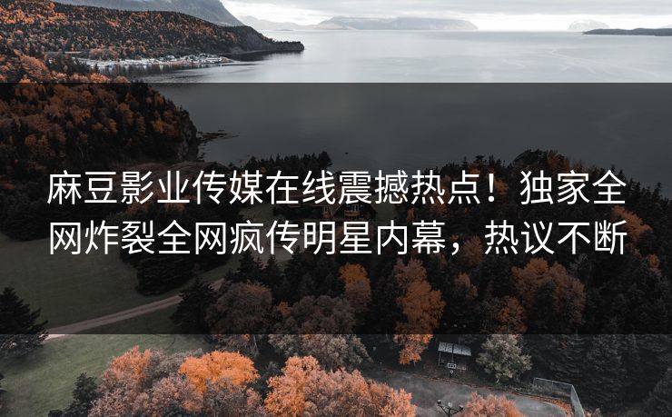 麻豆影业传媒在线震撼热点！独家全网炸裂全网疯传明星内幕，热议不断